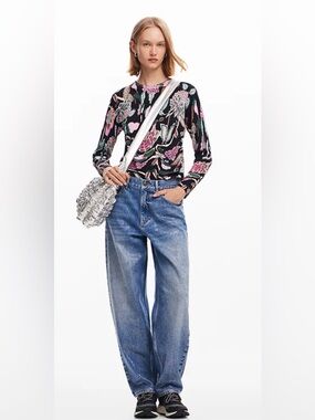 Desigual | Botanical Pattern Knit Sweater